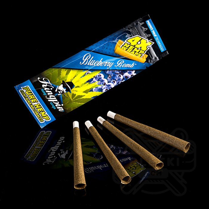 Owijki konopne Kingpin Hemp Wrap Blueberry Bomb (Blue)