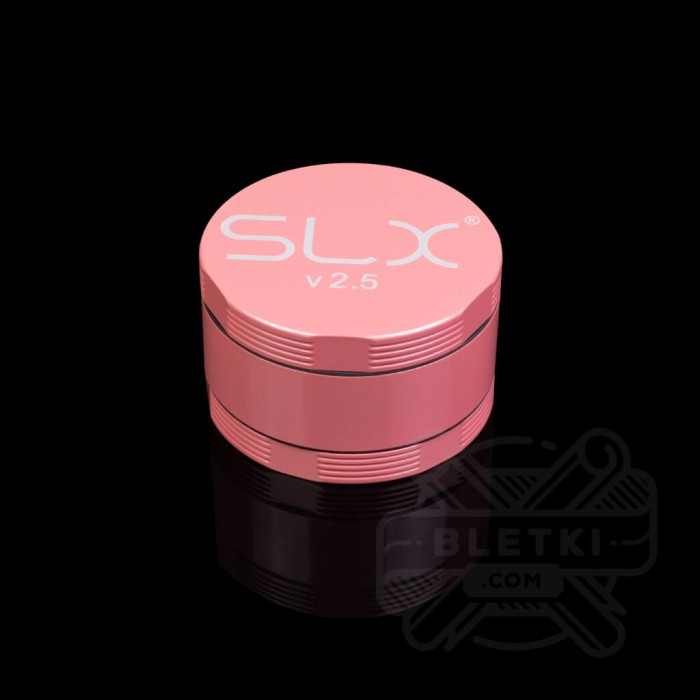Młynek aluminiowy SLX 62 mm v2.5 (non sticky) - 4 częsciowy z magnesem różowy (Flamingo Pink)