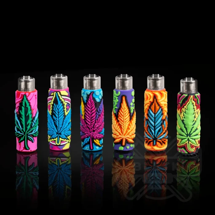 Zapalniczka Clipper w gumowej osłonce: seria Official Weed