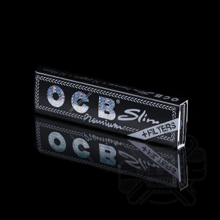 Bibułki OCB Black Premium King Size Slim + ustniki papierowe
