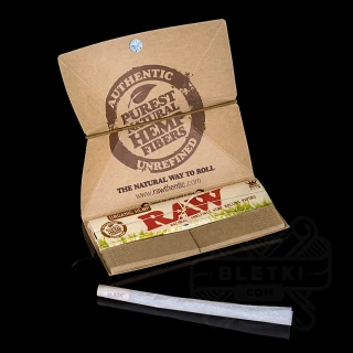 Bibułki Raw Organic Artesano King Size Slim + ustniki papierowa + tacka