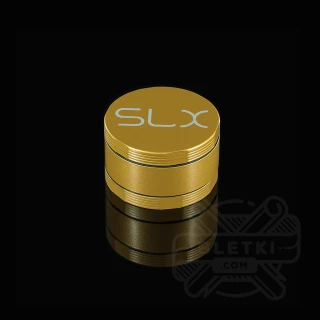 Aluminiowy młynek (grinder) SLX 50 mm v2.5 (non sticky) - 4 częściowy z magnesem złoty (Yellow Gold)