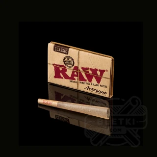 Bibułki Raw Classic Artesano 1 1/4 + ustniki papierowe + tacka