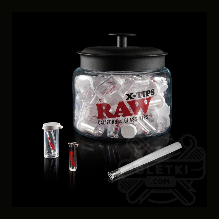 Ustnik szklany Raw California Glass X-tips- płaski