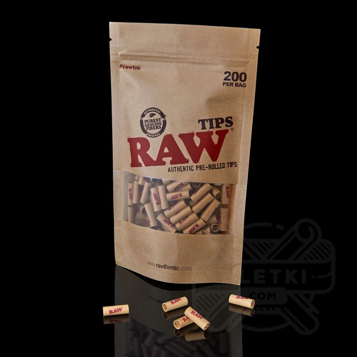 Ustniki papierowe Raw Prerolled Tips (200 szt