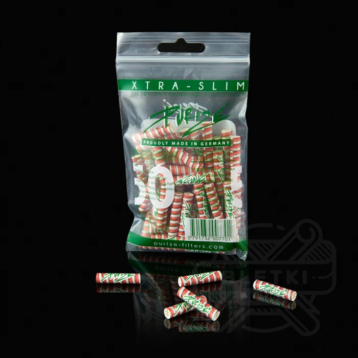 Filtry z weglem aktywnym Purize Xtra Slim 5,9mm (50 szt.) - candy cane