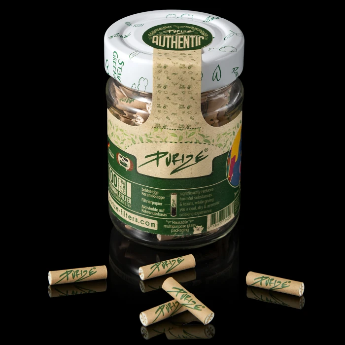 Filtry z weglem aktywnym Purize Xtra Slim 5,9mm (100 szt.) - brazowe