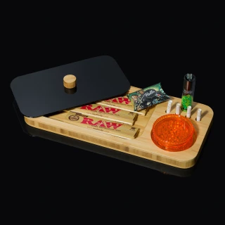 Bamboo Handy Smoking Tray (zestaw: 7 produktów)