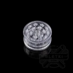 Młynek plastikowy Buddies 42 mm - 3 częściowy z magnesem biały złożony