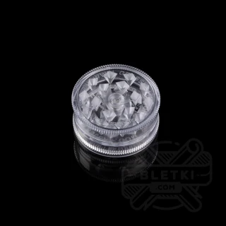 Plastikowy młynek (grinder) Buddies 42 mm - 3 częściowy z magnesem (4 kolory) (typ opakowania: jedna sztuka; kolor: biały)