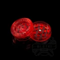 Młynek plastikowy Buddies 42 mm - 3 częściowy z magnesem czerwony