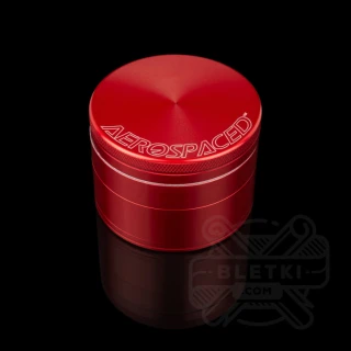 Metalowy młynek (grinder) Aerospaced 63 mm - 4 częściowy - różne kolory (kolor: czerwony)