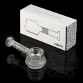 Szklana fajka spoon pipie K. Haring black and white