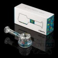 Szklana fajka spoon pipie K. Haring blue