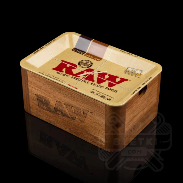 Drewniane pudełko z tacką RAW Cache Box Mini
