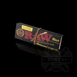 Bibułki Raw Classic Black Connoisseur 1 1/4
