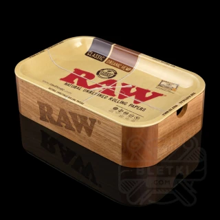 Drewniane pudełko z tacką RAW Cache Box Małe