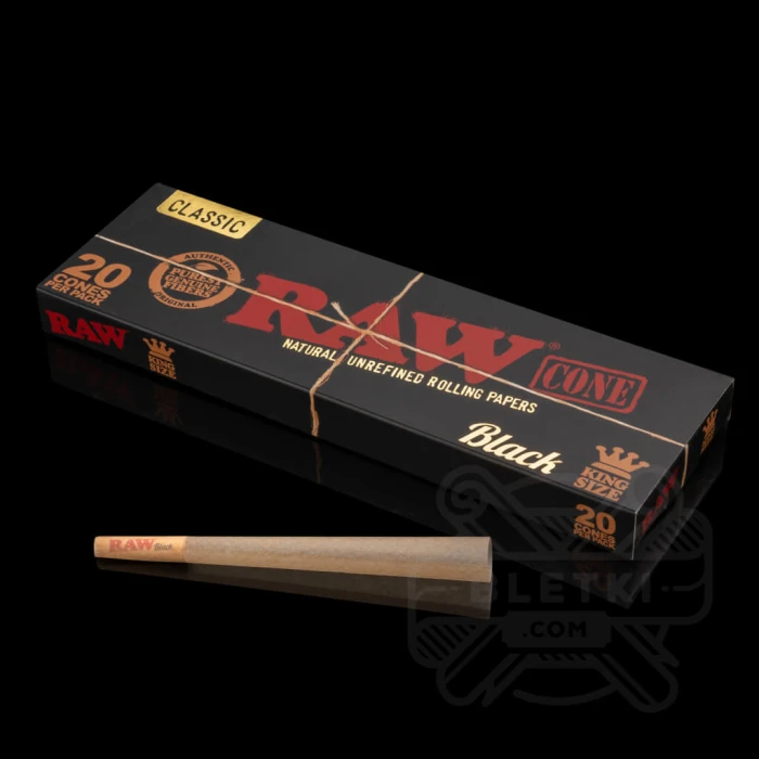 Bibułki Raw Cone Black Classic King Size (20 sz.)