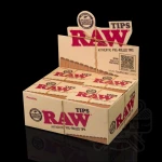 Ustniki papierowe Raw Prerolled Tips - box