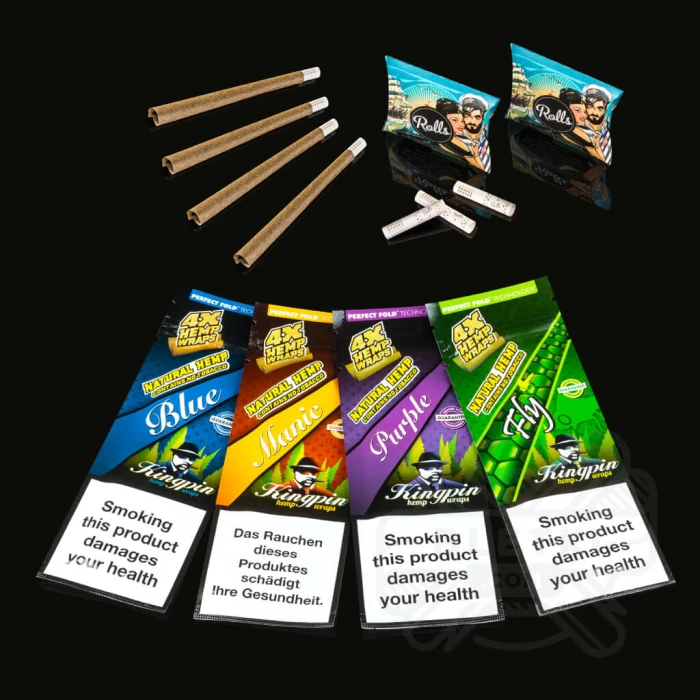ROLLS TURBO X KINGPIN HEMP WRAPS (ZESTAW: 6 PRODUKTÓW)