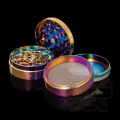Młynek metalowy 60mm - 4 częściowy z magnesem rainbow