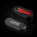 Zapalniczka metalowa Clipper Metal kolor Lava - czerwono/czarny + etui