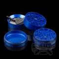 Aluminiowy młynek (grinder) SLX 62 mm v2.5 (non sticky) - 4 częściowy z magnesem niebieski (Ocean Blue)