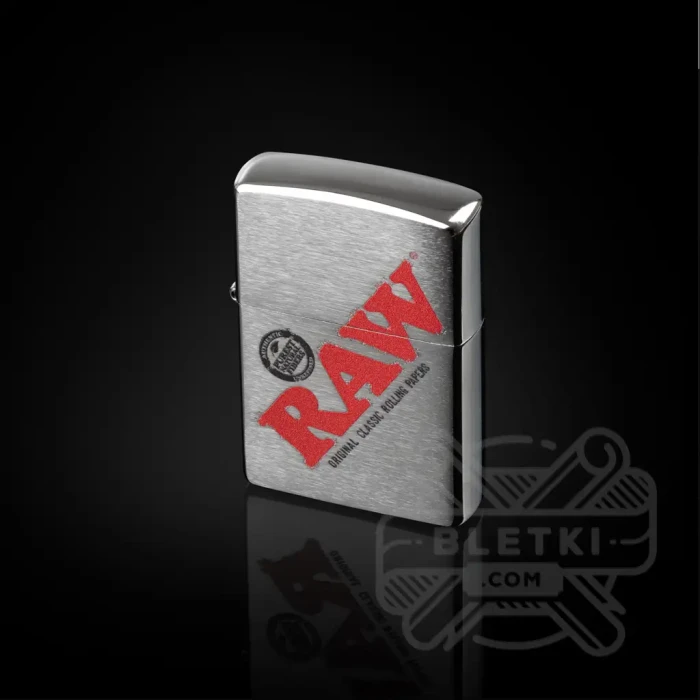 Benzynowa zapalniczka ZIPPO × RAW Silver (srebrna)