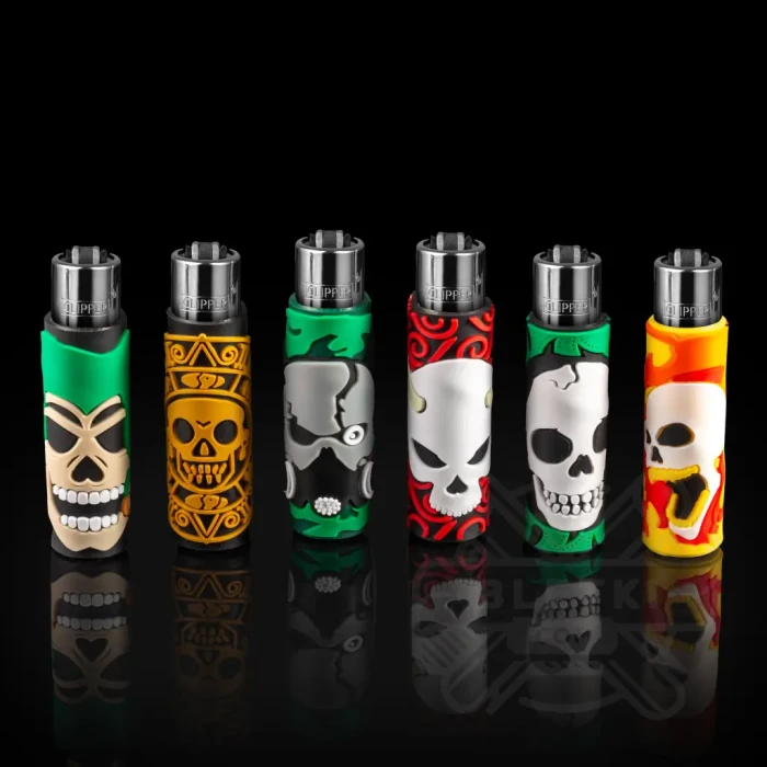 Zapalniczka Clipper gumowa osłonka Devil Skulls