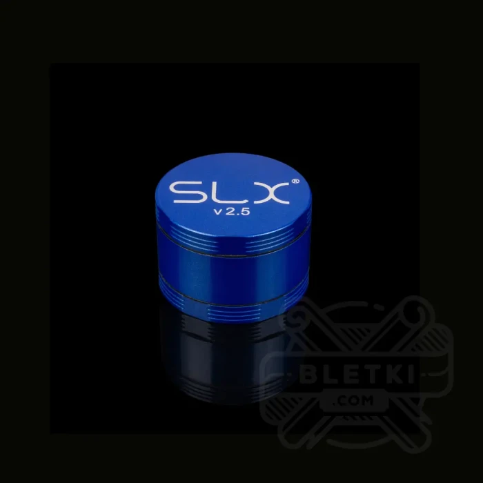 Aluminiowy młynek (grinder) SLX 50 mm v2.5 (non sticky) - 4 częściowy z magnesem niebieski (Ocean Blue)