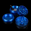 Grinder metalowy Elements 54 mm - 4 częściowy z magnesem niebieski (blue)