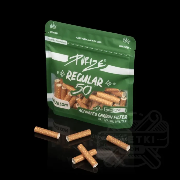 Filtry z węglem aktywnym Purize Regular 9mm (50 szt.) - spy