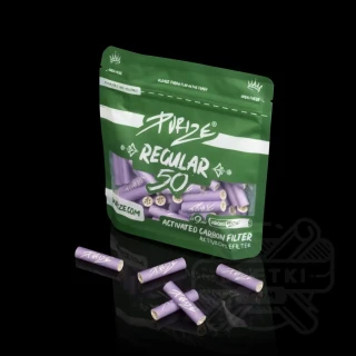 Filtry z węglem aktywnym Purize Regular 9mm (50 szt.) - liliowe