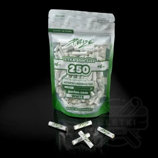 Filtry z węglem aktywnym Purize Xtra Slim 6mm (250 szt.) - białe