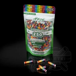 Filtry z węglem aktywnym Purize Xtra Slim 6mm (250 szt.) - We Love Diversity - Rainbow