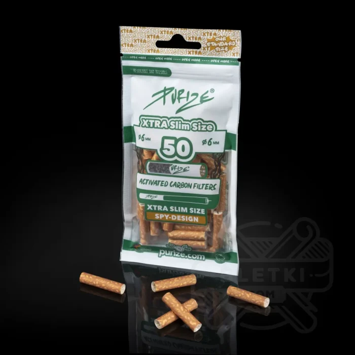 Filtry z węglem aktywnym Purize Xtra Slim 6mm (50 szt.) - SPY