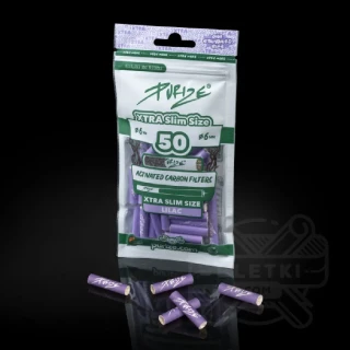 Filtry z węglem aktywnym Purize Xtra Slim 6mm (50 szt.) - liliowe