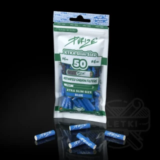 Filtry z węglem aktywnym Purize Xtra Slim 6mm (50 szt.) - niebieskie