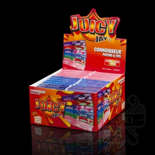 Bibułki Juicy Jay's Mix Connoisseur King Size Slim + ustniki papierowe - box