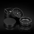 Metalowy młynek (grinder) Hammercraft Ash 56 mm - 4 częściowy z magnesem i popielniczką czarny