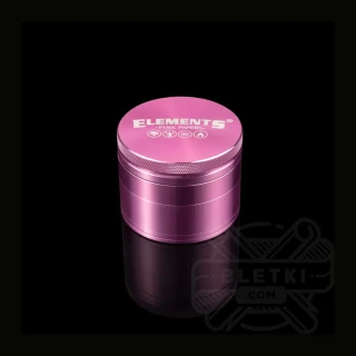 Grinder metalowy Elements 54mm - 4 częściowy z magnesem różowy (pink)