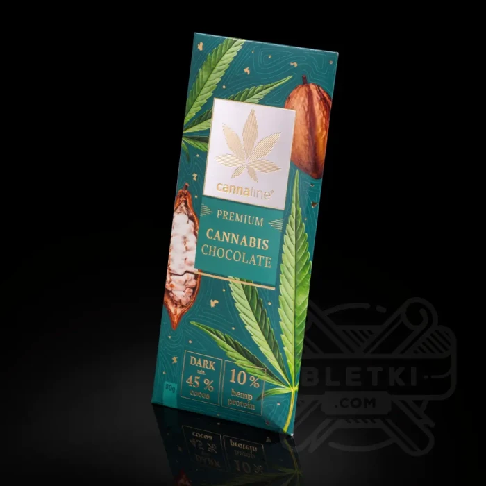 Czekolada konopna Cannaline Cannabis Chocolate Dark Premium (80 g) - gorzka