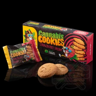 Ciasteczka konopne Cannabis Cookies CBD Strawberry Dream