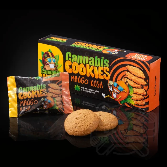Ciasteczka konopne Cannabis Cookies CBD Mango Kush - box 120g