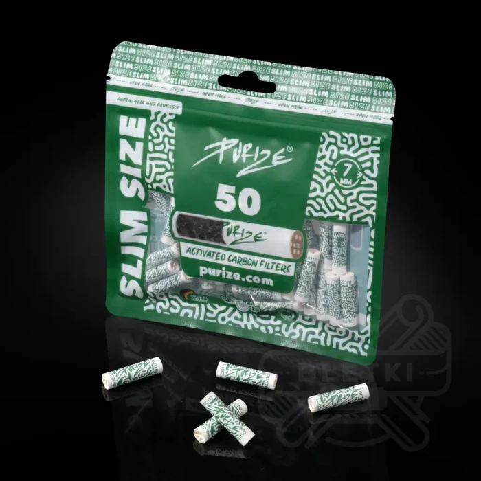 Filtry z węglem aktywnym Purize Slim Size 7mm (50 szt.) - białe