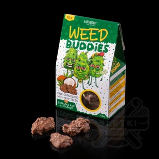 Czekoladki konopne Euphoria Weed Buddies Milk (100 g) - mleczne