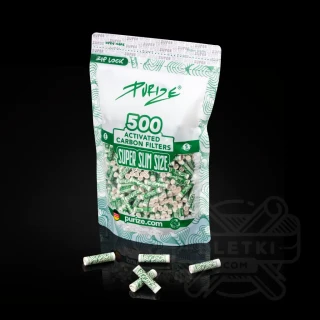 Filtry z węglem aktywnym Purize Super Slim 5mm (500 szt.) - białe