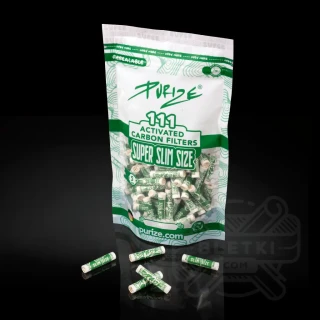 Filtry z węglem aktywnym Purize Super Slim 5mm (111 szt.) - białe