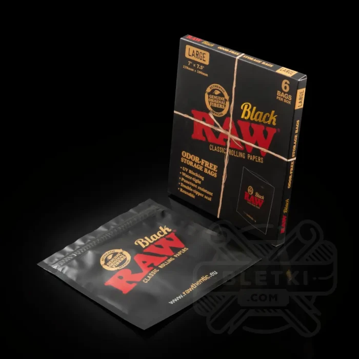 Pakiet strunowy anty odor Raw Black L - czarny