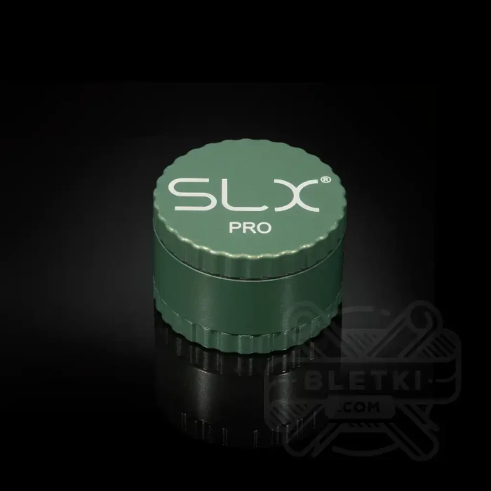 Młynek aluminiowy SLX PRO 50 mm (non sticky) - 4 częściowy z magnesem zielony (Leaf Green)